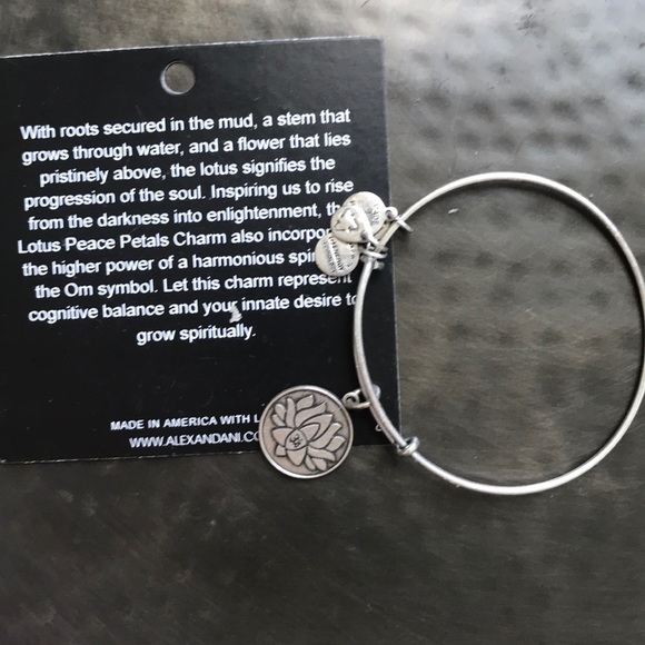 Alex and Ani Lotus Peace Petals bangle bracelet - Picture 8 of 8